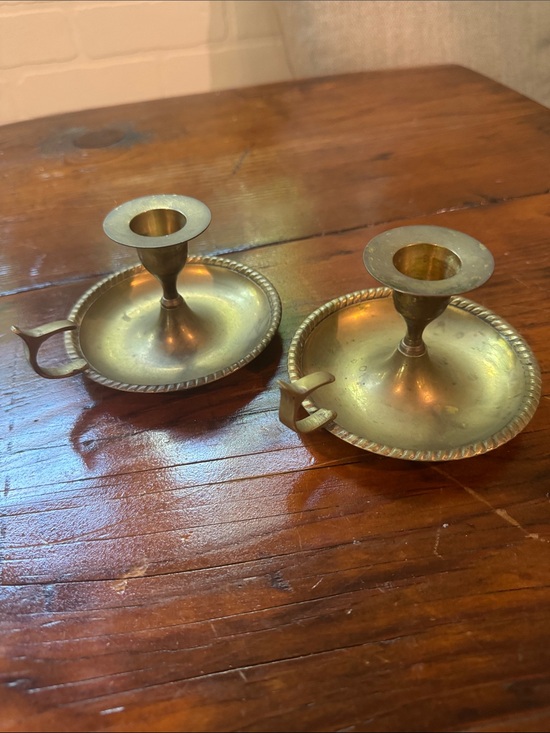 Other - Two Brass Candle stick holders